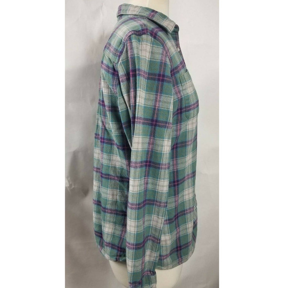 Woolrich Button down Flannel Size Large Plaid - Picture 4 of 7